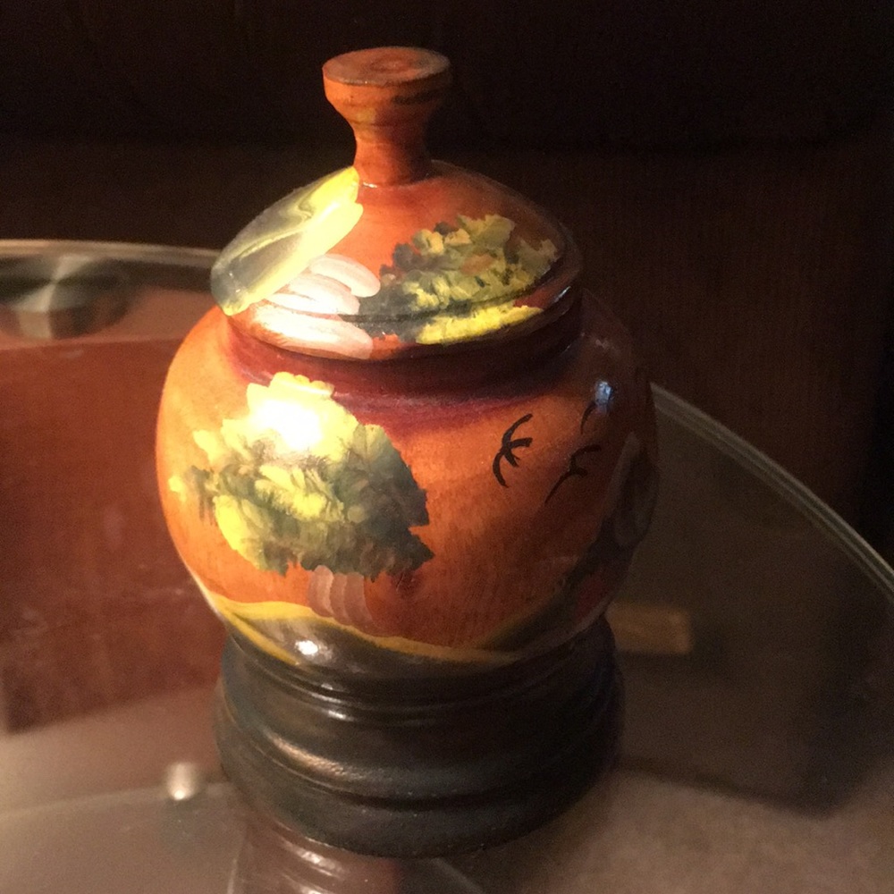 Small Asian wooden vessel